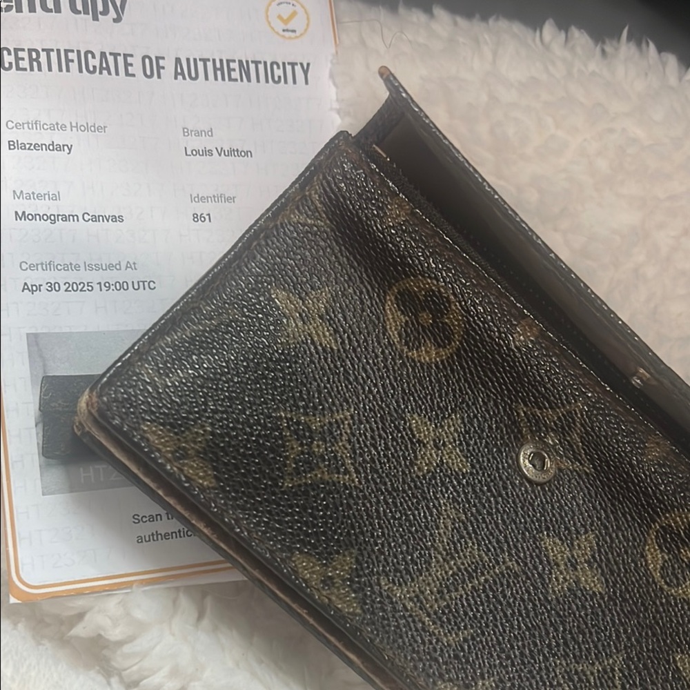 Louis Vuitton Brown Monogram Canvas Wallet